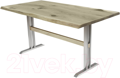 Обеденный стол Buro7 Двутавр с обзолом и сучками 150x80x76 - фото