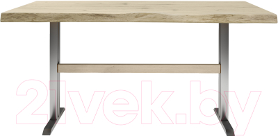 Обеденный стол Buro7 Двутавр с обзолом и сучками 150x80x76