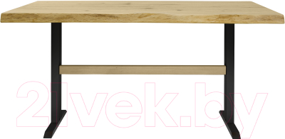 Обеденный стол Buro7 Двутавр с обзолом и сучками 150x80x76