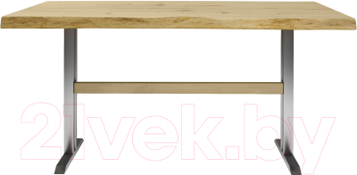 Обеденный стол Buro7 Двутавр с обзолом и сучками 150x80x76