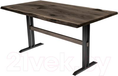 Обеденный стол Buro7 Двутавр с обзолом и сучками 150x80x76 - фото