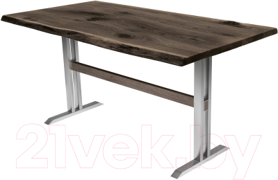 Обеденный стол Buro7 Двутавр с обзолом и сучками 150x80x76 - фото