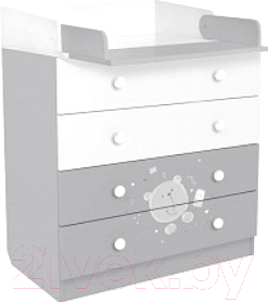 Комод пеленальный Polini Kids French 1580 Teddy - фото