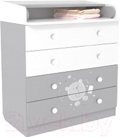 Комод пеленальный Polini Kids French 1580 Teddy