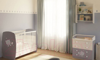 Комод пеленальный Polini Kids French 1580 Teddy