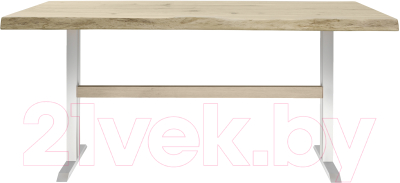 Обеденный стол Buro7 Двутавр с обзолом и сучками 180x80x76