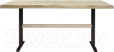 Обеденный стол Buro7 Двутавр с обзолом и сучками 180x80x76
