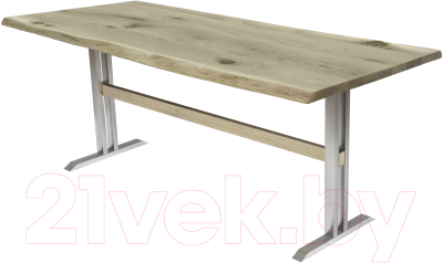 Обеденный стол Buro7 Двутавр с обзолом и сучками 180x80x76 - фото