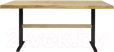 Обеденный стол Buro7 Двутавр с обзолом и сучками 180x80x76