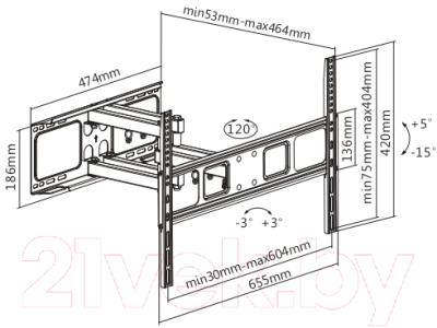 Кронштейн для телевизора Ultramounts UM 873