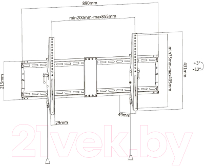 Кронштейн для телевизора Ultramounts UM 840T