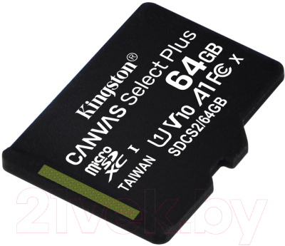 Карта памяти Kingston Canvas Select Plus microSDXC 64GB (SDCS2/64GBSP)