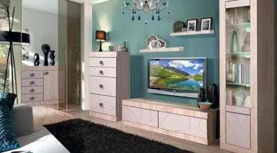 Шкаф-пенал с витриной Мебель-КМК 2Д Лондон 0467.6