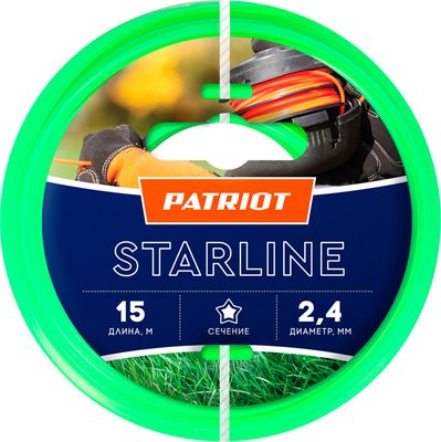 Леска для триммера PATRIOT Starline 2.4мм/15м - фото