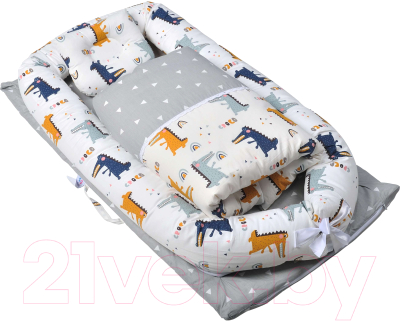 Кокон-гнездышко Farfello Крокодилы / L4 - фото