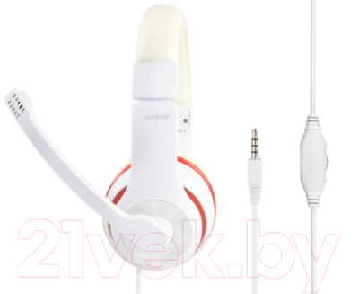Наушники-гарнитура Gembird MHS-03-WTRD