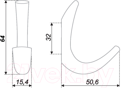 Крючок для одежды Boyard K206BL.10