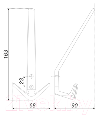 Крючок для одежды Boyard Horny K305.05BL.6