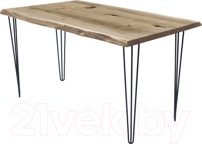 Обеденный стол Buro7 Грасхопер с обзолом и сучками 150x80x75 - фото