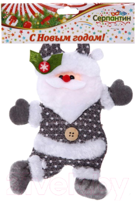 Подвеска новогодняя Серпантин Дед Мороз озорной 196-642 18x14см - фото