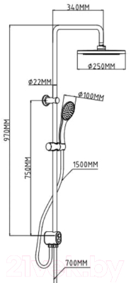 Душевая система Esko Eco ST1550