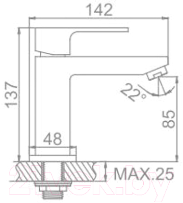 Кран на одну воду Ledeme L4795