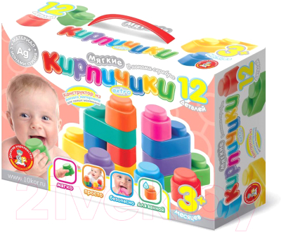 Конструктор Симбат Мягкие Кирпичики Extra / 4062 - фото