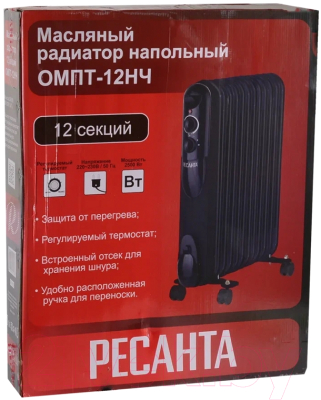 Масляный радиатор Ресанта ОМПТ-12НЧ