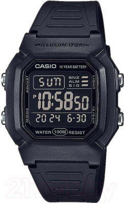 Часы наручные мужские Casio W-800H-1BVES - фото