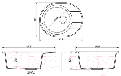 Мойка кухонная Berge BR-6201