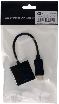 Адаптер ATcom AT6851 DisplayPort(m) - VGA(f)
