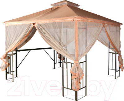 Беседка Удачная мебель Анталья с барной стойкой и антимоскитной сеткой - фото