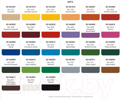 Эмаль Kudo Универсальная Акриловая Satin RAL 1001 / KU-0A1001