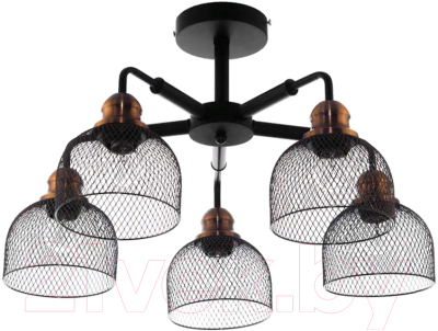 Люстра Aitin-Pro НПБ C1001/5 (черный/медь) - фото