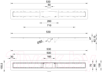 Трап для душа Styron Basic STY-B-50