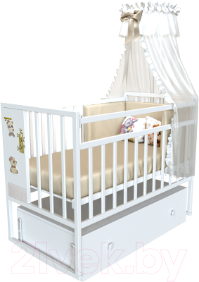 Детская кроватка VDK Magico Mini маятник-ящик Funny Panda - фото