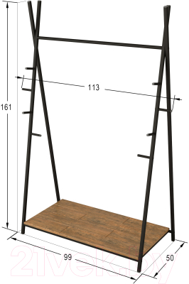 Стойка для одежды Калифорния мебель Фелтон