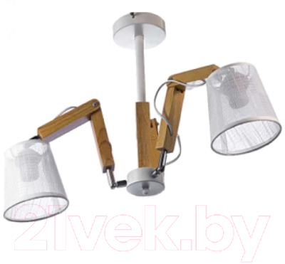 Потолочный светильник Aitin-Pro НПБ K133/2 (белый/хром) - фото