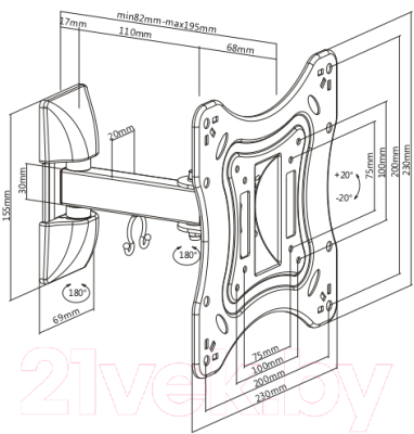 Кронштейн для телевизора Ultramounts UM 865
