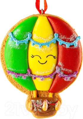 Елочная игрушка Erich Krause Decor Пряничный воздушный шар / 50899 - фото