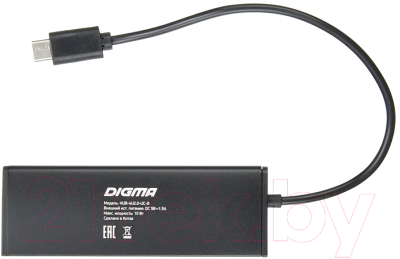 USB-хаб Digma HUB-4U2.0-UC-B