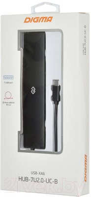 USB-хаб Digma HUB-7U2.0-UC-B