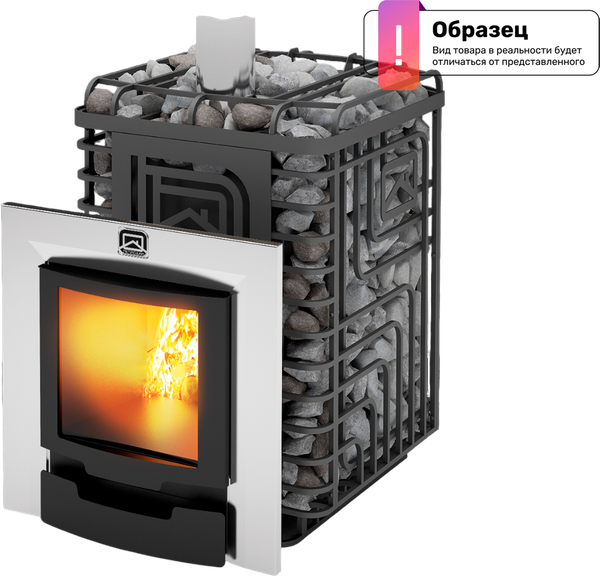 Печь-каменка Теплодар Сибирский Утес 20 ЛП Профи Панорама (без дверцы) - фото