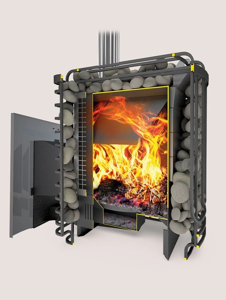 Печь-каменка Теплодар Сибирский Утес 20 ЛП Профи Панорама (без дверцы)