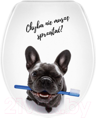 Сиденье для унитаза Bisk Iris Foto Пес 07990 - фото