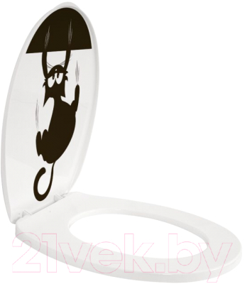 Сиденье для унитаза Bisk Iris Foto Кот 07992