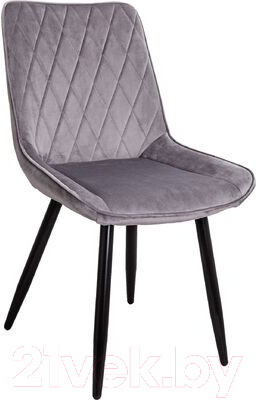 Стул Седия Nika (светло-серый велюр HLR-20/черный) - фото