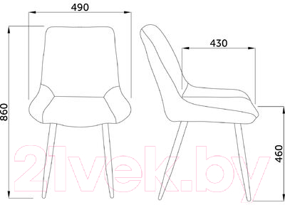 Стул Седия Nika (светло-серый велюр HLR-20/черный)