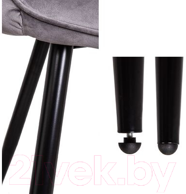 Стул Седия Pablo (светло-серый велюр HLR-20/черный)