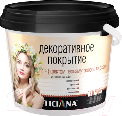 Краска декоративная Ticiana С эффектом перламутрового бархата - фото